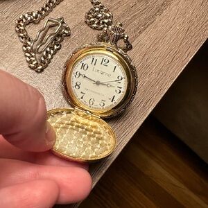 Vintage Gorgeous Gold Pocket Watch with Chain